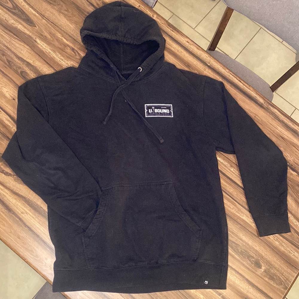 Mammoth Mountain Midweight Hooded Pullover Sweatshirt Black Size Large
